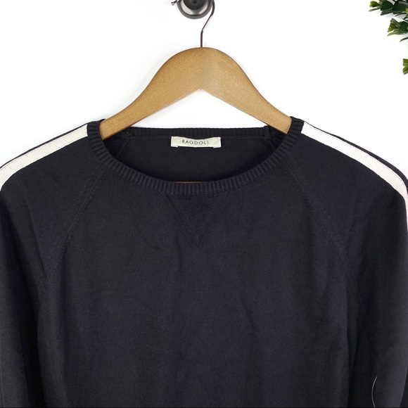 NWT Ragdoll Black Stripe Lounge Sweatshirt - Picture 8 of 13